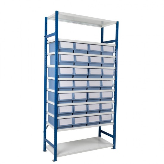 EXPO 4 Shelving Bays With Shelf Bins (BAY D) STD03S