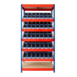 Rivet Racking Kanban Shelving With 70 Storage Trays RRKB02 