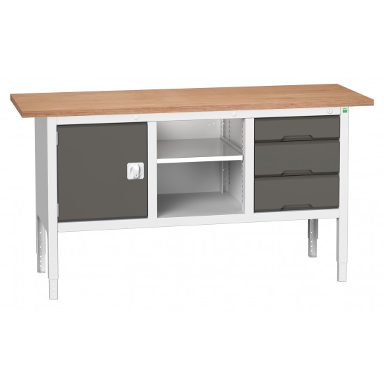 Bott Verso Height Adjustable Storage Benches 1750mm Wide 16923020