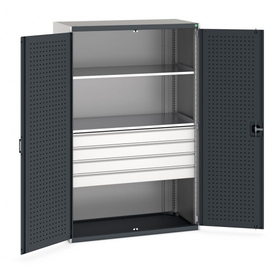 Bott Cubio Kitted Cupboard 1300mm Wide (2 x Shelves/4 x Drawers) 40022088
