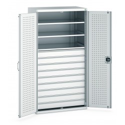 Bott Cubio Kitted Cupboards 1050mm Wide (3 x Shelves/9 x Drawers) 40021114 Bott Cubio Kitted Cupboards 1050mm Wide (3 x Shelves/9 x Drawers) 40021114