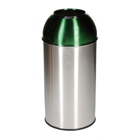40 Litre Stainless Steel Coloured Dome Bins DOME 40