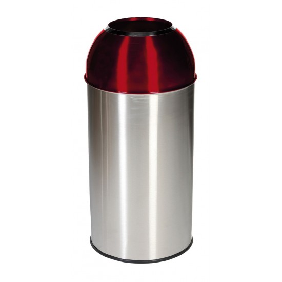 40 Litre Stainless Steel Coloured Dome Bins DOME 40