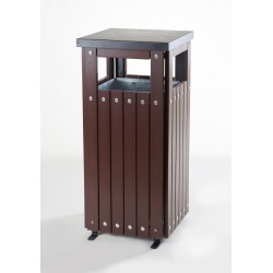 Hector Wood Effect 36 Litre Outdoor Bin