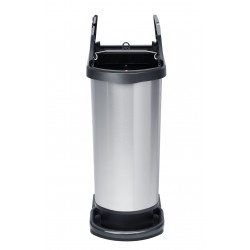 50 Litre Butterfly Lid Metal Look Pedal Bin