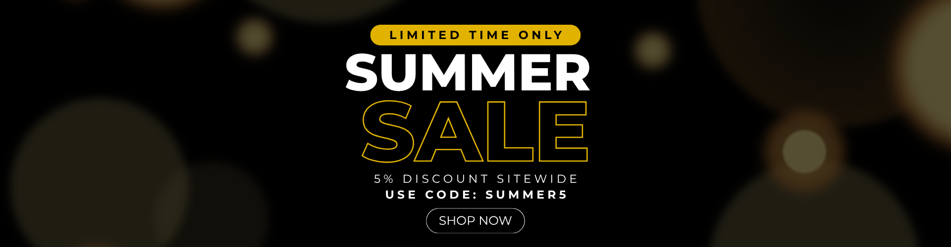 Summer Sale banner promoting 5% off industrial and workplace equipment sitewide using code SUMMER5 at Blue Sea Industrial.