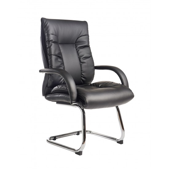 Derby Black Leather Executive Visitors Chair DER100C1-BLK