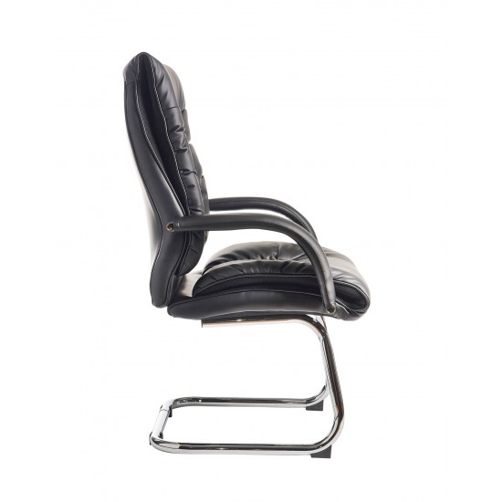 Derby Black Leather Executive Visitors Chair DER100C1-BLK