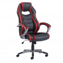 Jensen High Back Black/Red Executive Managers Chair