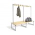 Probe Double Sided Round Tube Cloakroom Bench