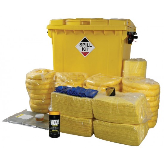 800 Litre Chemical Spill Kit Wheelie Bin CSKT