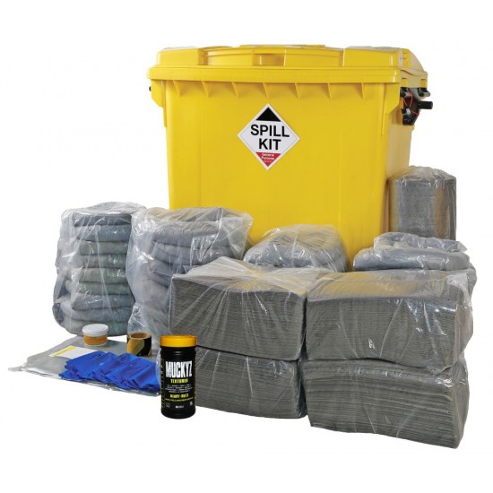800 Litre General Purpose Spill Kit Wheelie Bin GSKT
