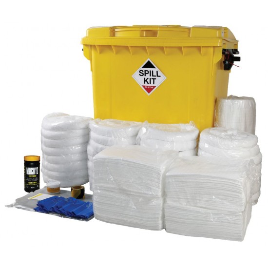 800 Litre Oil & Fuel Spill Kit Wheelie Bin OSKT