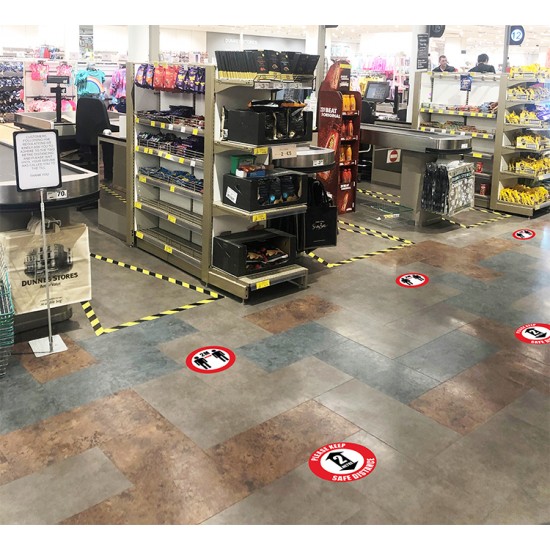 Social Distance Self-Adhesive Floor Markes Social Distance Self-Adhesive Floor Markes