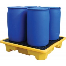 Polyethylene 4 Drum 4 Way Spill Pallet FL-205-112