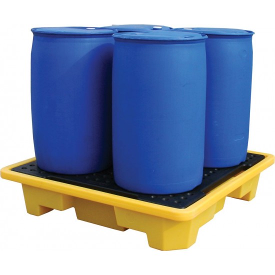 Polyethylene 4 Drum 4 Way Spill Pallet FL-205-112