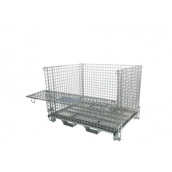 Heavy Duty Wire Mesh Collapsible Hypacages With Forklift Pockets 15.SJA7FG