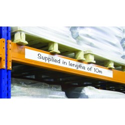 White Magnetic Easy Wipe Racking Strip MSR1W White Magnetic Easy Wipe Racking Strip MSR1W