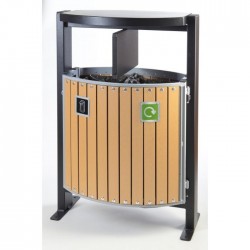 Ajax Wood Effect Waste Bin