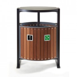 Ajax Wood Effect Waste Bin