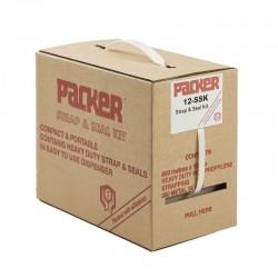 Polypropylene Strap & Seal Kit 650m Strapping and 250 Metal Seals 12/SSK