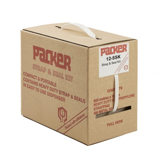 Polypropylene Strap & Seal Kit 650m Strapping and 250 Metal Seals 12/SSK