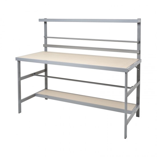 Economy Packaging Bench With Shelf & Rail EB-251