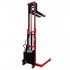 Semi Electric Straddle Stacker With Adjustable Forks