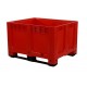 610 Litre Solid Plastic Box Pallets Red