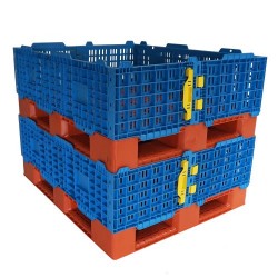Folding Plastic Pallet Collars (Blue) 1200 x 1000mm