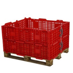 Folding Plastic Pallet Collars (Red) 1200 x 1000mm