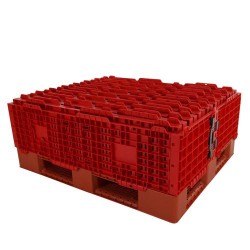 Folding Plastic Pallet Collars (Red) 1200 x 1000mm