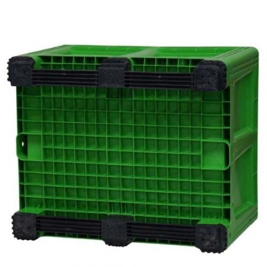 660 Litre Vented Plastic Box Pallets Green