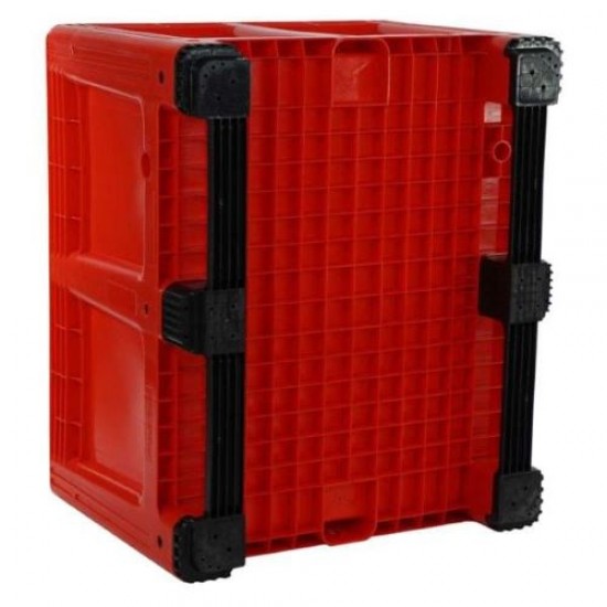 610 Litre Solid Plastic Box Pallets Red