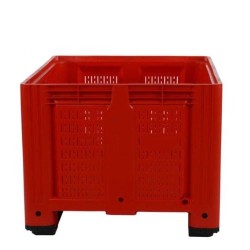 660 Litre Vented Plastic Box Pallets Red
