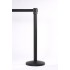 Queue Master 550 Black Retractable Barrier Post