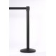 Queue Master 550 Black Retractable Barrier Post