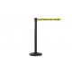 Queue Master 550 Black Retractable Barrier Post