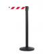 Queue Master 550 Black Retractable Barrier Post