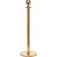 Ropemaster Ball Top Polished Brass Barrier Queue Post Ropemaster Ball Top Polished Brass Barrier Queue Post