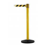 Safety Master Yellow Free-Standing Retractable Belt Barrier