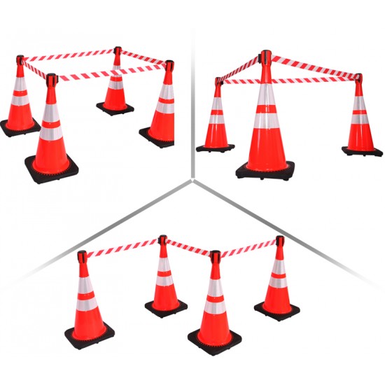 Traffic ConePro 500 Safe And Portable Cone Mounted 3.65m Retracting Belt Unit  Traffic ConePro 500 Safe And Portable Cone Mounted 3.65m Retracting Belt Unit