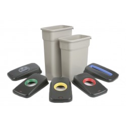 55 Litre Slim Grey Plastic Recycling Bins