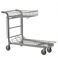 Nestable Stock Trolley With Folding Basket Nestable Stock Trolley With Folding Basket