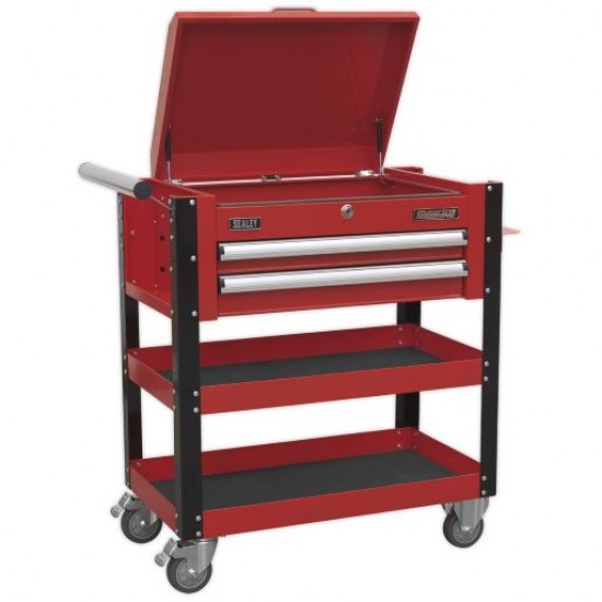 Superline Pro 2 Drawer Heavy-Duty Mobile Tool Trolley AP760M Superline Pro 2 Drawer Heavy-Duty Mobile Tool Trolley AP760M