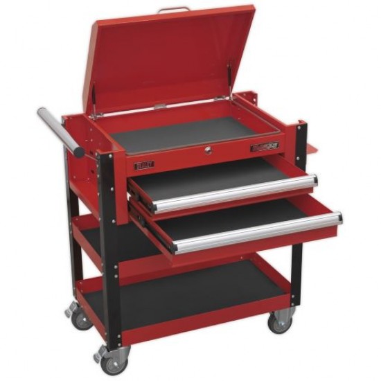 Superline Pro 2 Drawer Heavy-Duty Mobile Tool Trolley AP760M Superline Pro 2 Drawer Heavy-Duty Mobile Tool Trolley AP760M