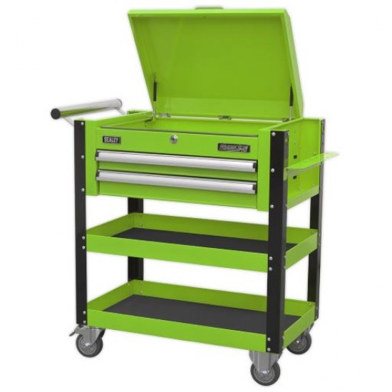 Superline Pro 2 Drawer Heavy-Duty Mobile Tool Trolley AP760M Superline Pro 2 Drawer Heavy-Duty Mobile Tool Trolley AP760M