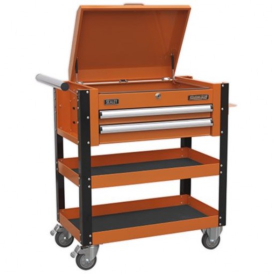 Superline Pro 2 Drawer Heavy-Duty Mobile Tool Trolley AP760M Superline Pro 2 Drawer Heavy-Duty Mobile Tool Trolley AP760M