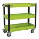 Superline Pro Hi-Viz Green 3 Tier Heavy-Duty Workshop Trolley CX110HV Superline Pro Hi-Viz Green 3 Tier Heavy-Duty Workshop Trolley CX110HV