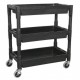 Impact Resistant 3 Shelf Heavy-Duty Trolley CX205 Impact Resistant 3 Shelf Heavy-Duty Trolley CX205